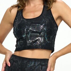 EVOLUTION AND CREATION | Kendall Metallic Snake Print Tank